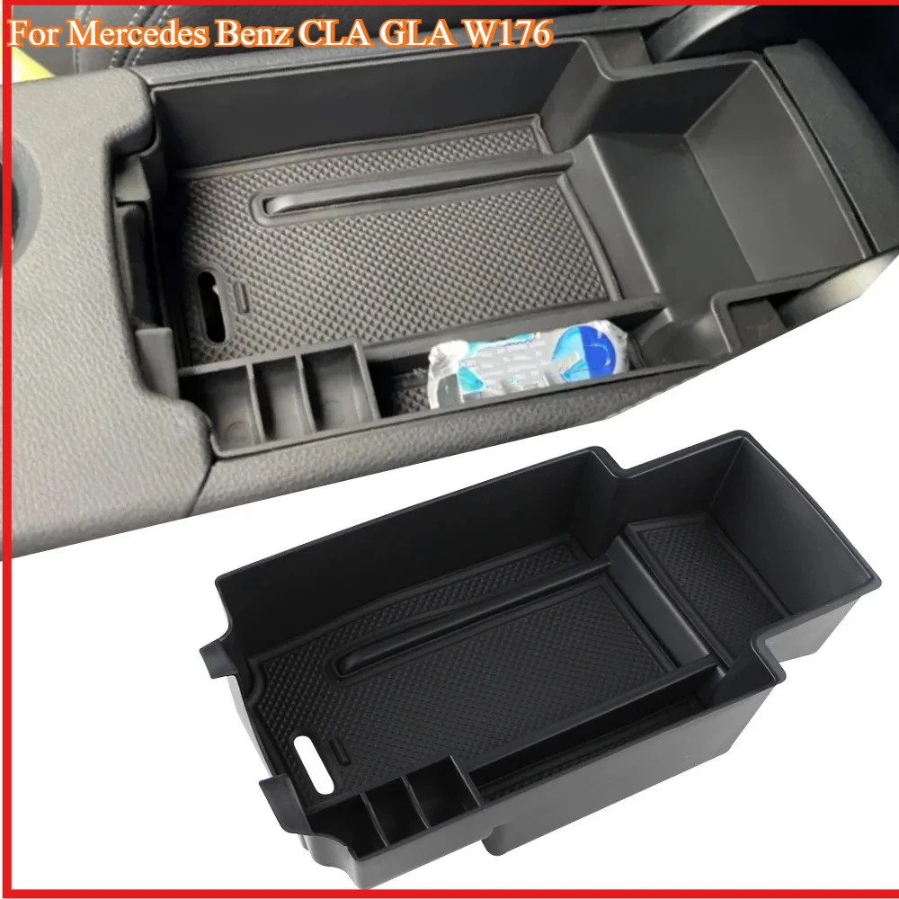 

For Mercedes Benz CLA GLA W176 A Class A180 W246 B Class 2011-2014 Central Armrest Storage Box Container Tray Organizer Box