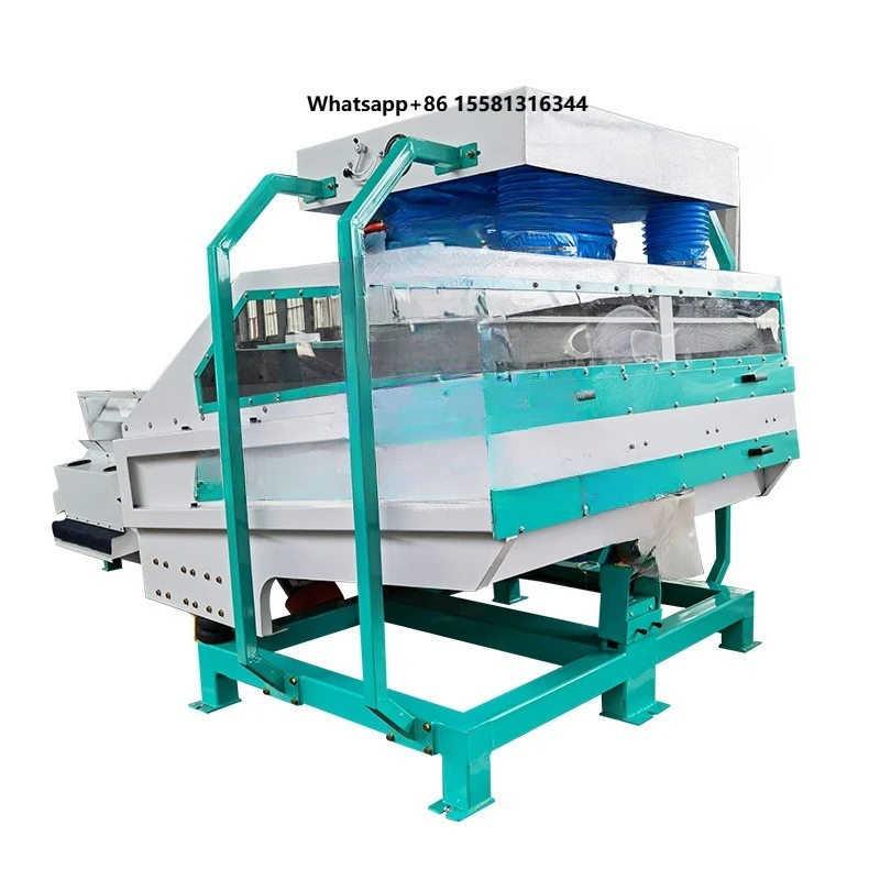 TQSX 100*2 Suction Specific Gravity Destoner Double Layer Wheat Rice Seed Stone Removing Cleaning Machine for Grain Mill Plant