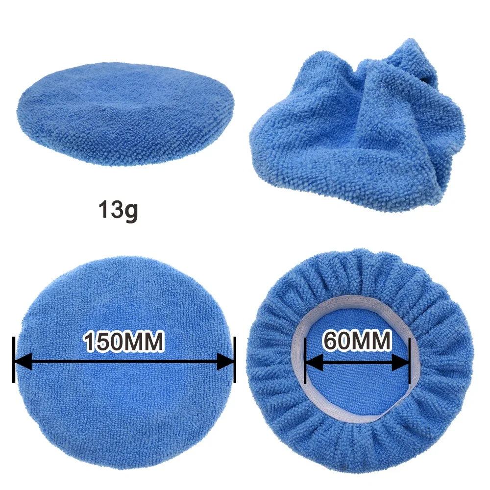 5 confezioni di cofano per lucidatore per auto da 5 a 6 pollici cofani per tampone morbido in microfibra lucidatore copertura per ceretta cofano applicatore