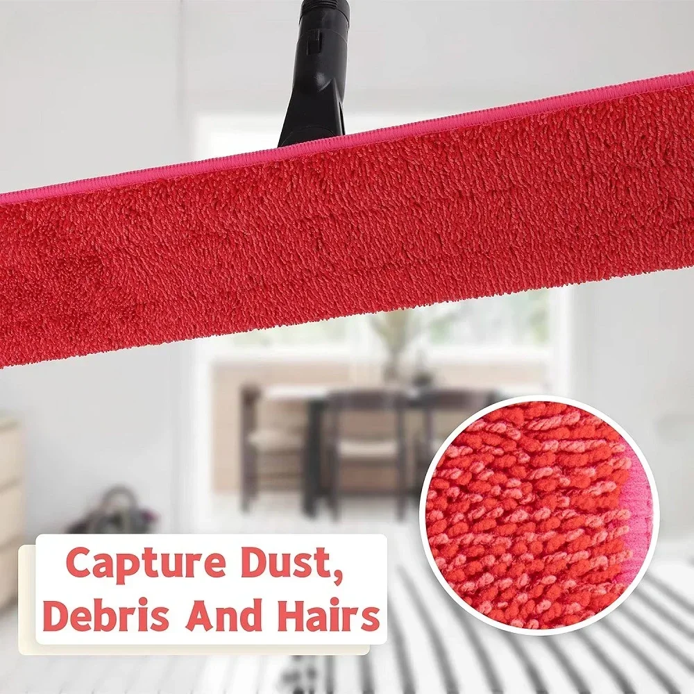 2pcs Microfiber Commercial Mop Refill Pads Fit for Wet or Dry for Floor Cleaning in Kitchen/Bathroom/Hallway/School