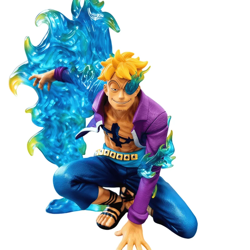 One Piece Anime Figure Marco Squatting Position Peripheral Pvc Model Scene Statue Desktop Decoration Ornaments Gift Toys - view 6