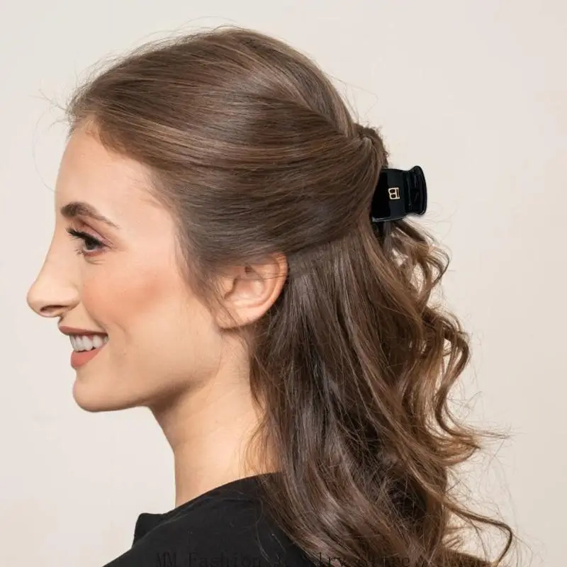 D0ub uniek haarklauwclip bruin haar klauw haar versiering elegante brede haarklauw clip haarversiering