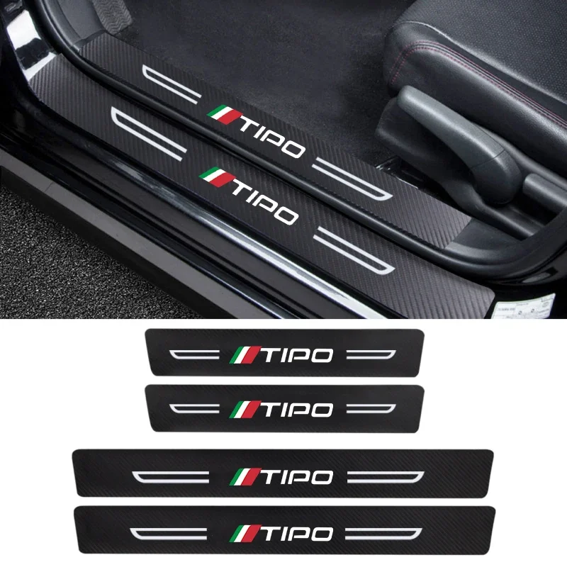 Car Door Edge Protector Stickers for Fiat TIPO Auto Door Sill Stirps Anti Scratch Trunk Bumper Film Threshold Guards Decals