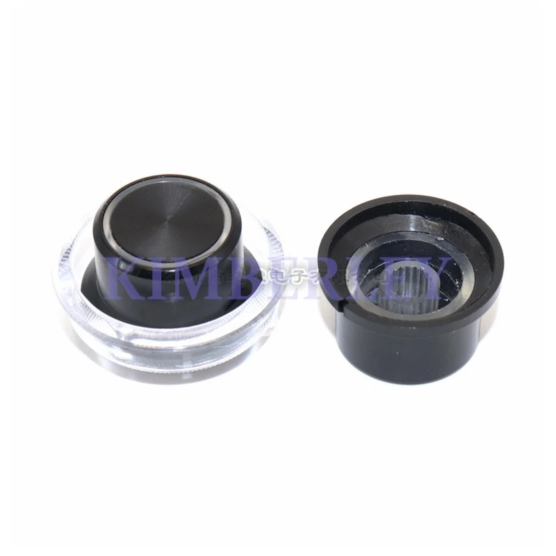 2PCS 25MM Straw Hat Type Transparent Knob Cap Potentiometer Knob Switch Cap Volume Adjustment Knob Cap two-piece Set