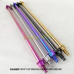 Titanium Alloy Motorcycle Axle Bolts with Nuts Diameter M10 * 1.25 Thread Pitch * Length 200 220 240 260 280 300 340 mm