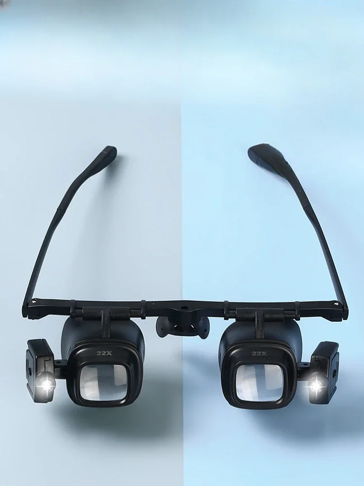 High power 24x head wearing glasses portable magnifying glasses