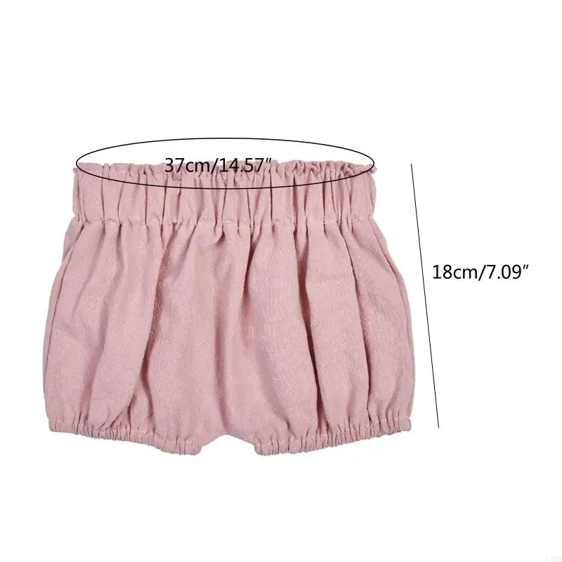 Y88D Summer Baby Boys Girls Shorts Bloomers with 5 Colours with Elastic WaistbandEasy Dressing Blue Gray Pink Turmeric - view 6