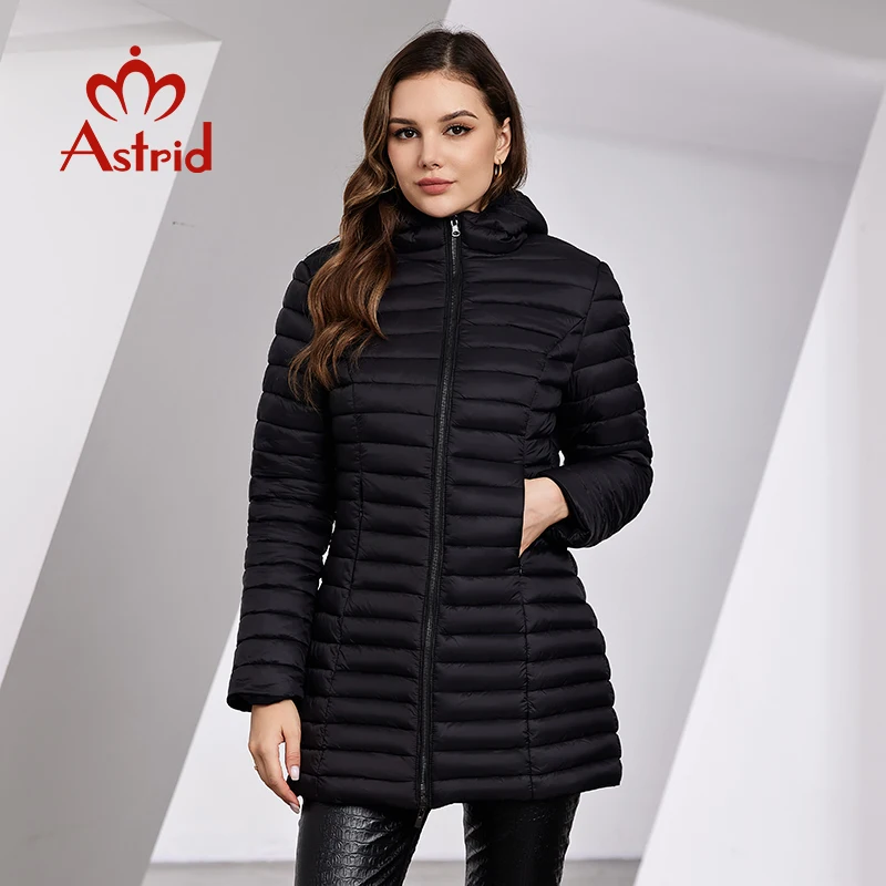 

Astrid Women's Winter Jacket Hooded Fashion Long Slim Parkas Warm Padding Puffer Quilted Coat Down Jacket Thick Female Clothing