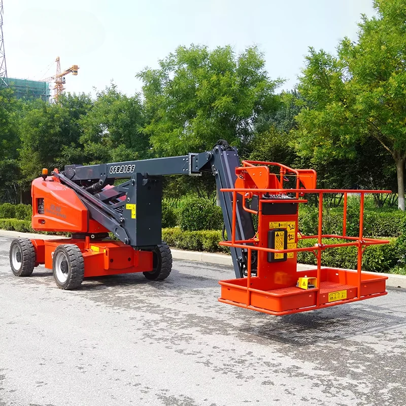 16M/230kg Hydraulic Electric Boom Lift Mobile Articulated Human Work Platform Bending Self-propelled Boom Lift