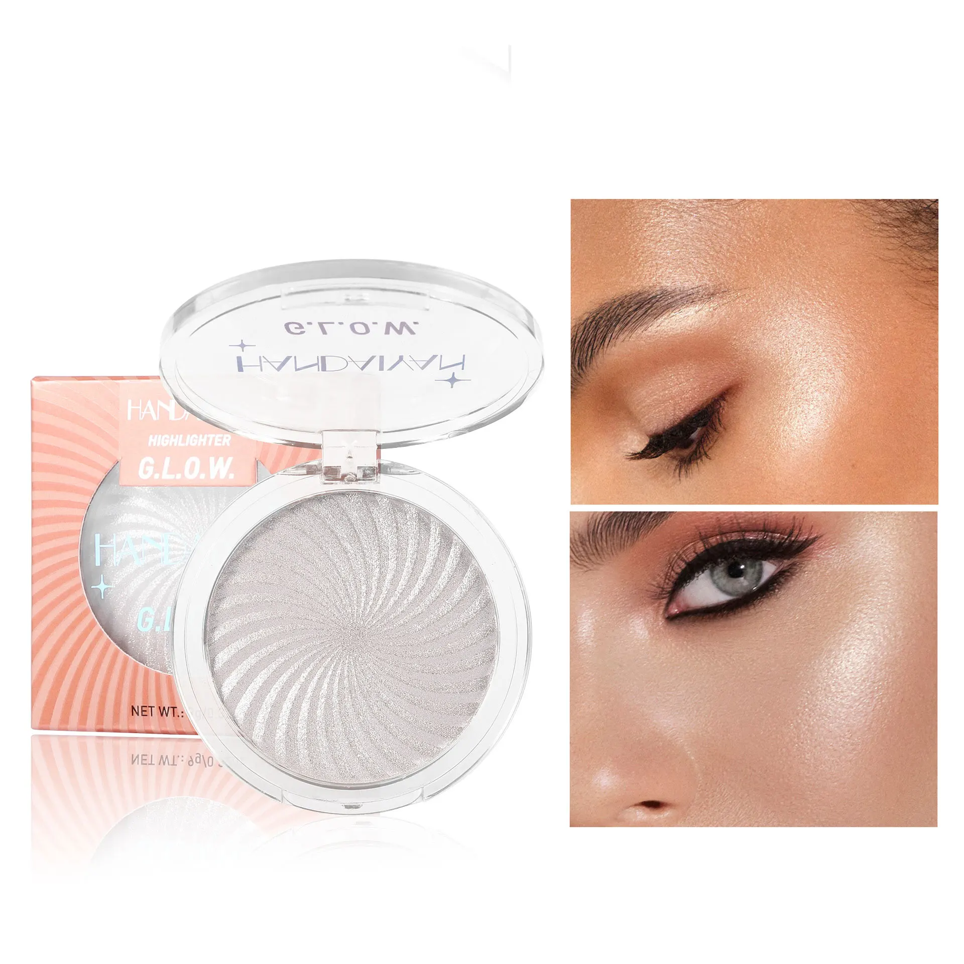 Shimmer Glitter Pressed Highlighter Fijne textuur Highlight-make-up Fleuren wangen- en contourmake-up