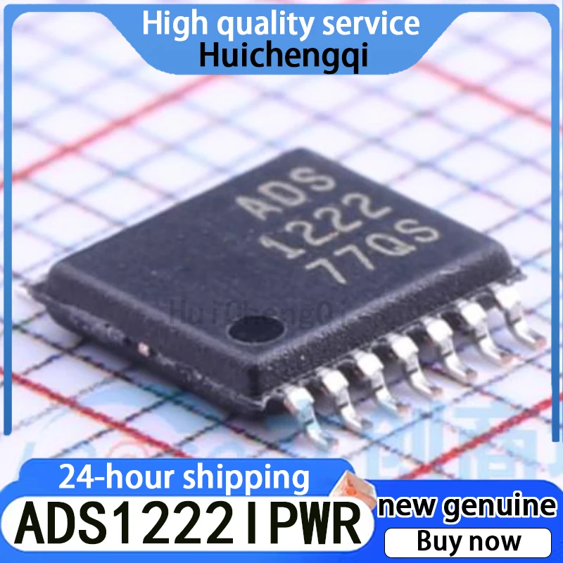 1PCS Original Genuine ADS1222IPWR Silk Screen ADS1222 24 Bit Analog-to-digital Converter Package TSSOP14