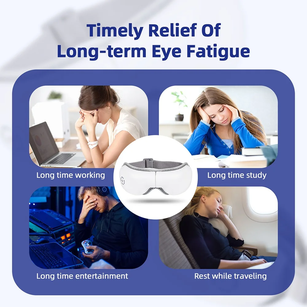 Air Pressure Vibration Eye Massager Relieves Eye Fatigue Eyes Patch Eyes Massage Music Eye Fatigue Relief Massage view 6