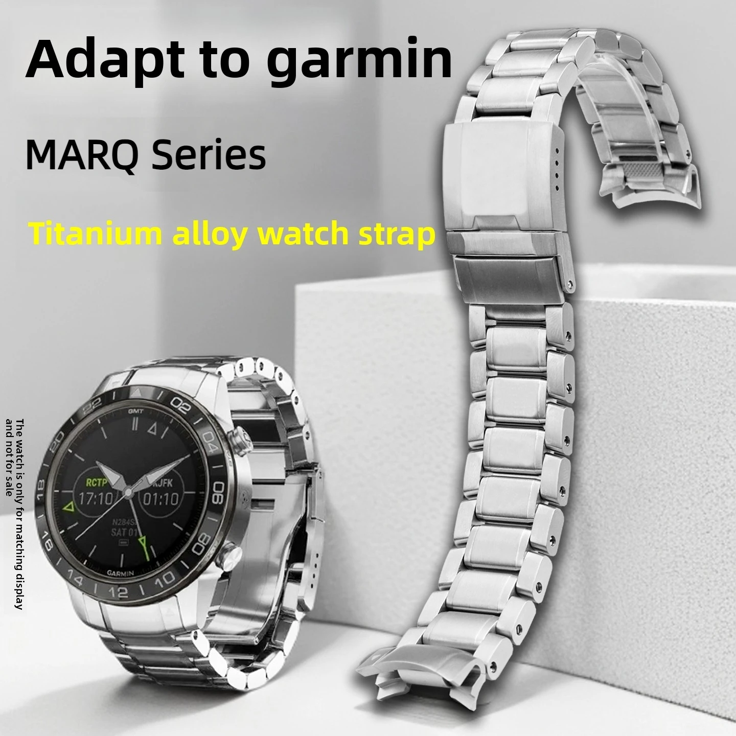 لسلسلة Garmin MARQ عالية الجودة من سبائك التيتانيوم حزام (استيك) ساعة 22 مللي متر الإفراج السريع سوار طيار جولف الرجال معصمه اكسسوارات