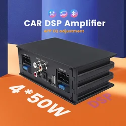 Audio DSP Digital Processor 4x50W High Power Amplifier for Honda KIA Toyota Android Car Radio Sound Upgrade Subwoofer APP Adjust