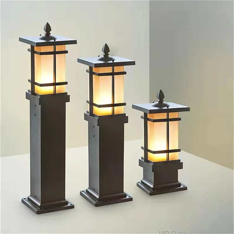 BERTH Outdoor Retro Lawn Lamp Lights Classical Waterproof Home for Villa Garden Decoration
