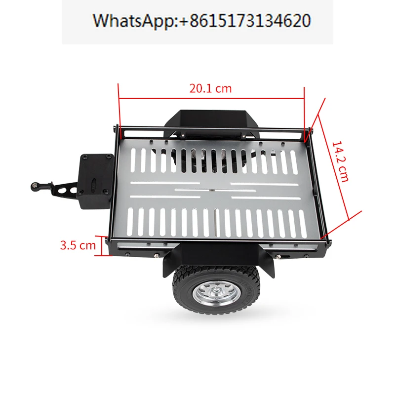 KYX Racing Aluminum RC Trailer Hopper Frame Simulation for Rock Crawler Truck Trail TRX-4 TRX4 Axial SCX10 RC4WD D90 CC01