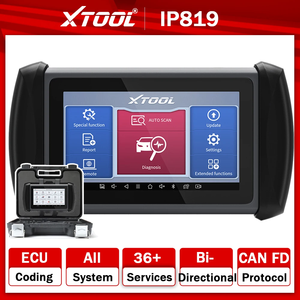 XTOOL InPlus IP819 Auto OBD2 Vollsystem-Diagnosetool Bidirektionaler Scanner ECU Codierung