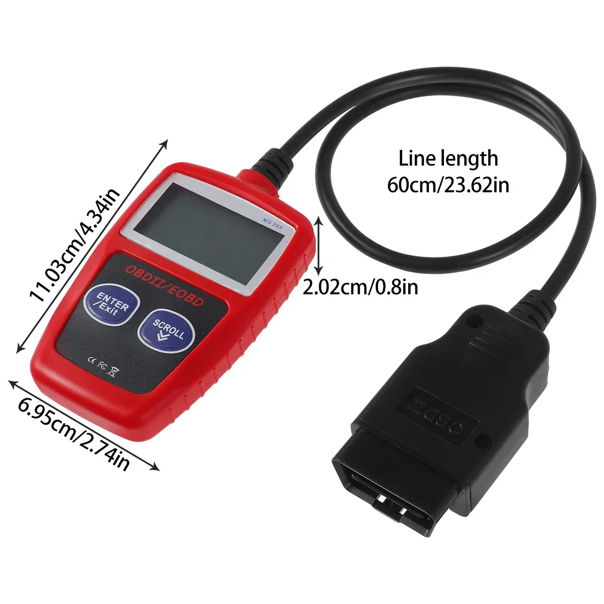 Auto Diagnostic Tool OBD2 Scanner Code Reader Car MS 309 OBD 2 Car Diagnostic Engine Better Than ELM327 Car Fault Code Reader