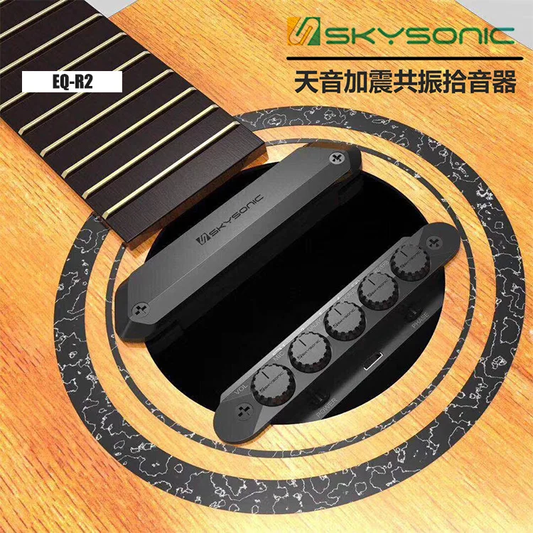 Skysonic R2 resonance magnetic pickup equalizer with mic system music instrument accessories acoustic guitar