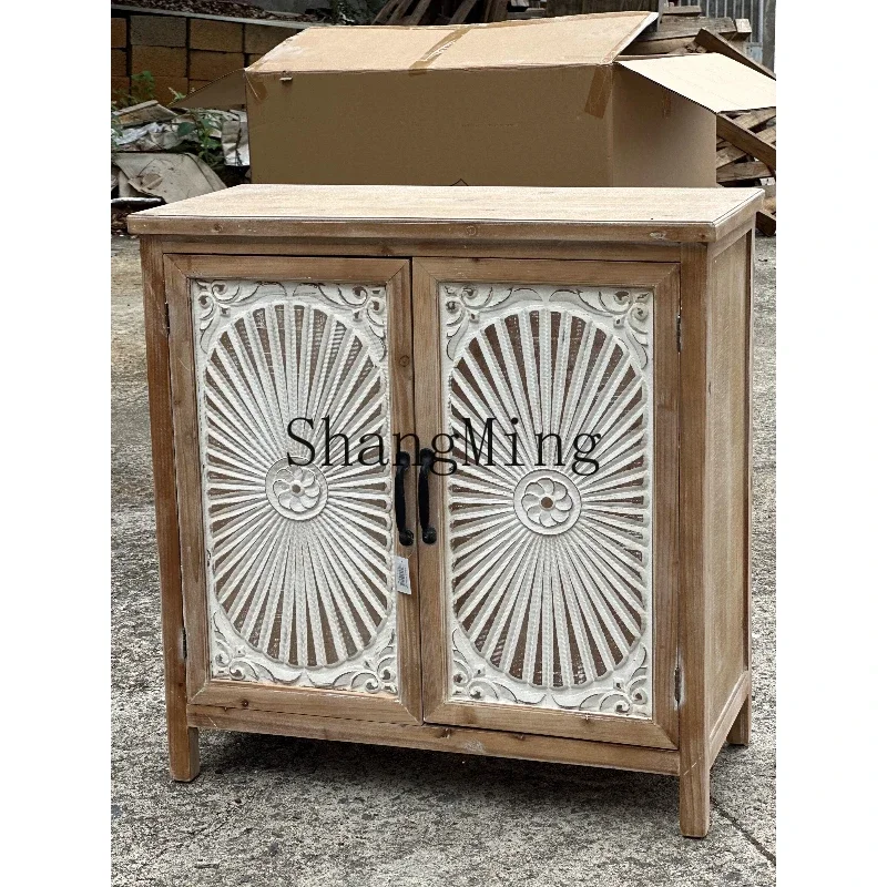 

SM home new living room wooden retro carved furniture high-end antique cabinet