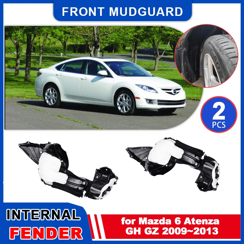 

2 шт. брызговики для Mazda 6 Mazda6 Atenza GH GZ 2009 ~ 2013 внутренние брызговики брызговики передние колеса аксессуары для крыльев