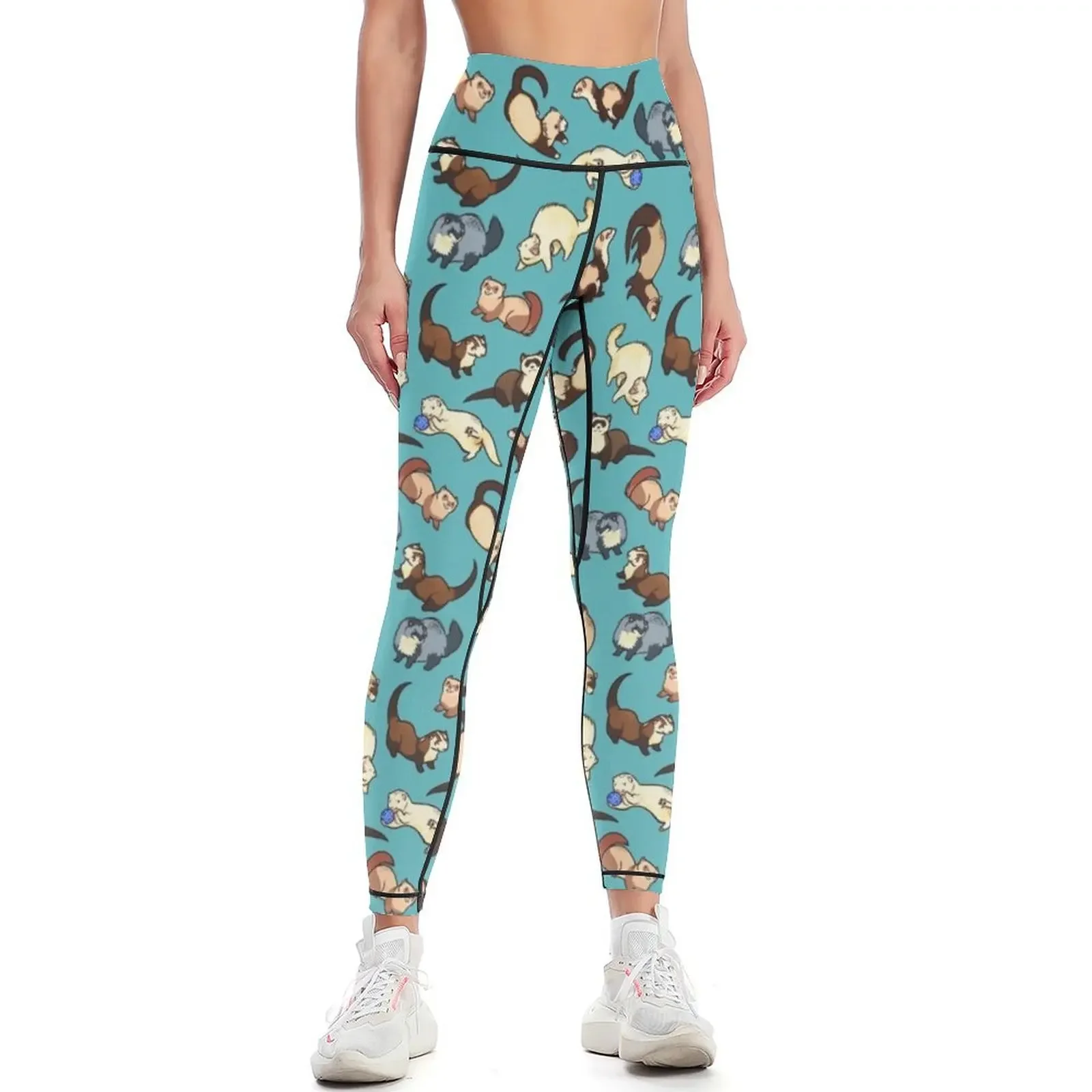 

cat snakes in blue Leggings Women's tights legging gym gym's clothing sports for gym Womens Leggings