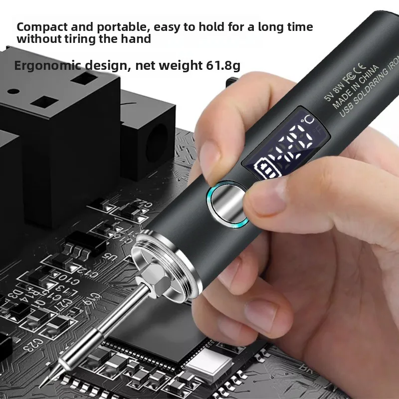 USB Portable Wireless Digital Display Electric Soldering Iron Welding Repair Plastic Decal Kit
