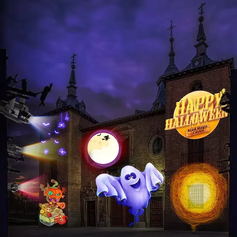 Yufan Wedding Stage Water Pattern Projection Lamp Outdoor Waterproof Customize logo Rotate Gobo Led Advertising Projector