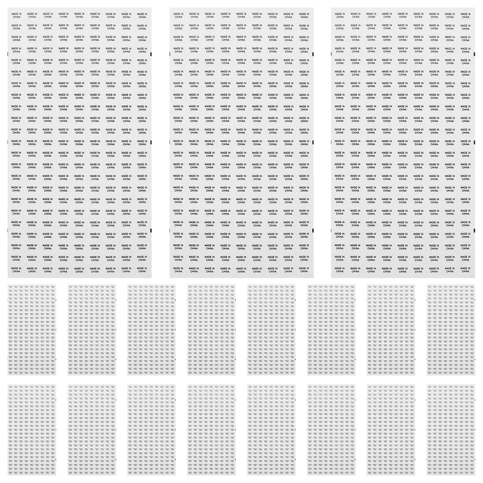 

14440Pcs Made in China Waterproof Self Adhesive Stickers Package Labels Show Country Origin for Imported Products
