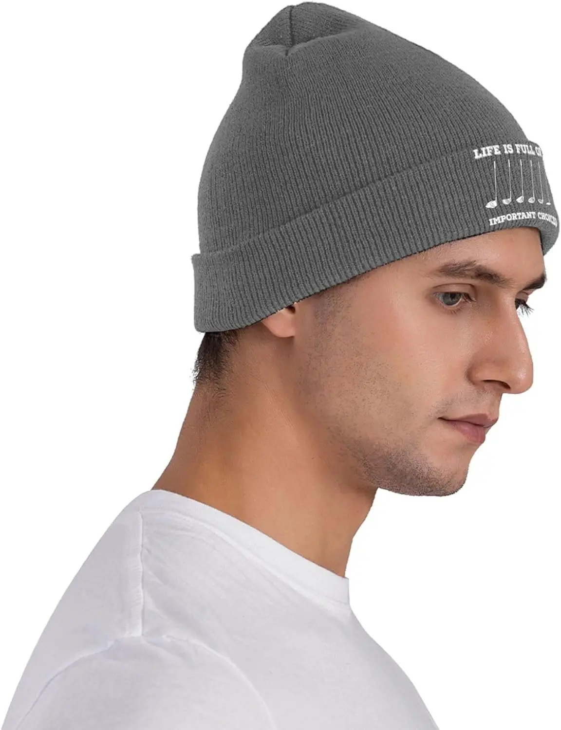 الحياة مليئة بالخيارات المهمة قبعة صغيرة للرجال والنساء شتاء ناعم دافئ متماسكة قبعات مكبلة قبعة الجمجمة