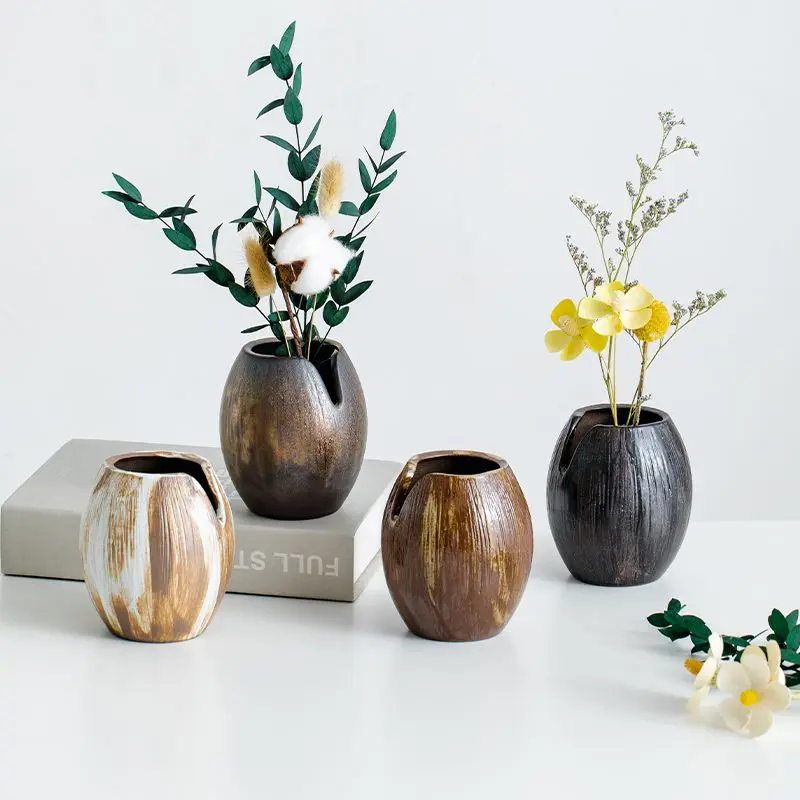 

Китайские керамические вазы, винтажные гидропонные контейнеры для цветочных композиций, гостиная, обеденный стол, вазы для цветов, украшение дома, новинка