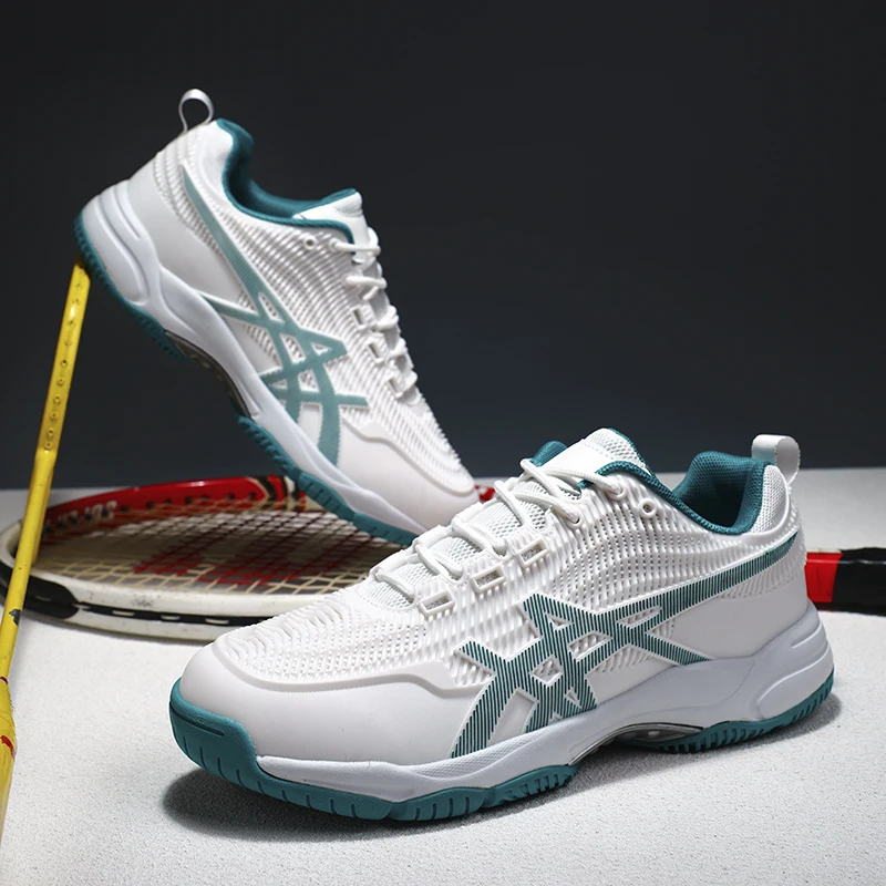 Men Women Badminton Shoes Table Tennis Shoes for Volleyball Handball Sports Sneakers Anti-Skid Mesh Breathable Field Training