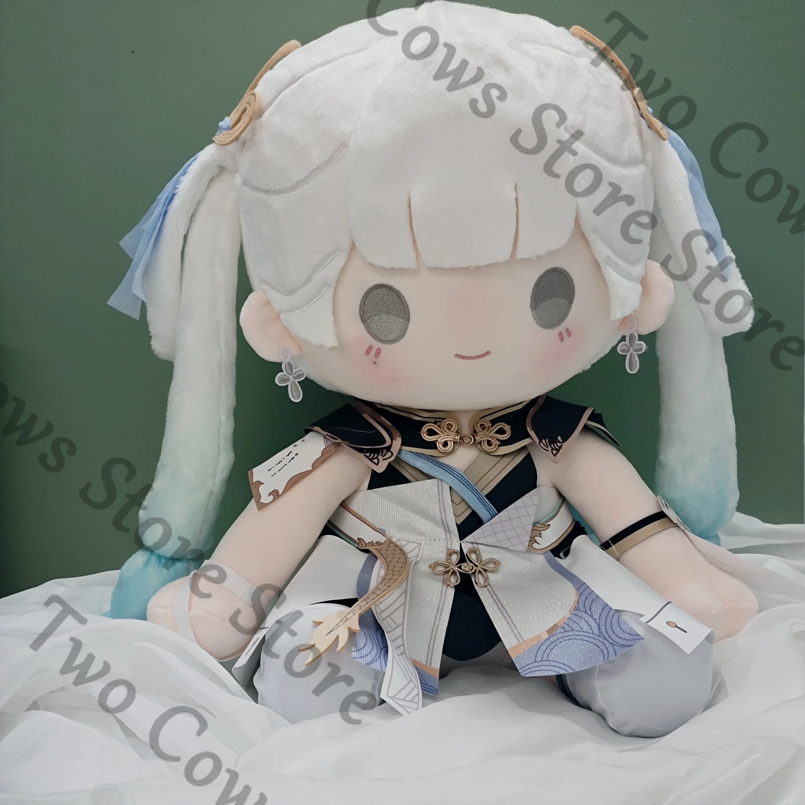 

Колеги Wuthering Waves Jinhsi ambitus, сидячая поза, 40 см, милая хлопковая кукла, мультяшный квадратный элемент, подарок