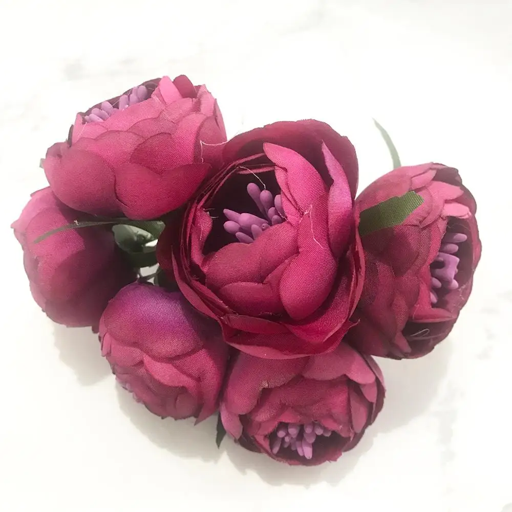 6/10/12/20/25/200pcs Mixed Rose Red Flower Cherry Stamen Berries Bundle DIY Christmas Wedding Cake Gift Box Wreaths Decor