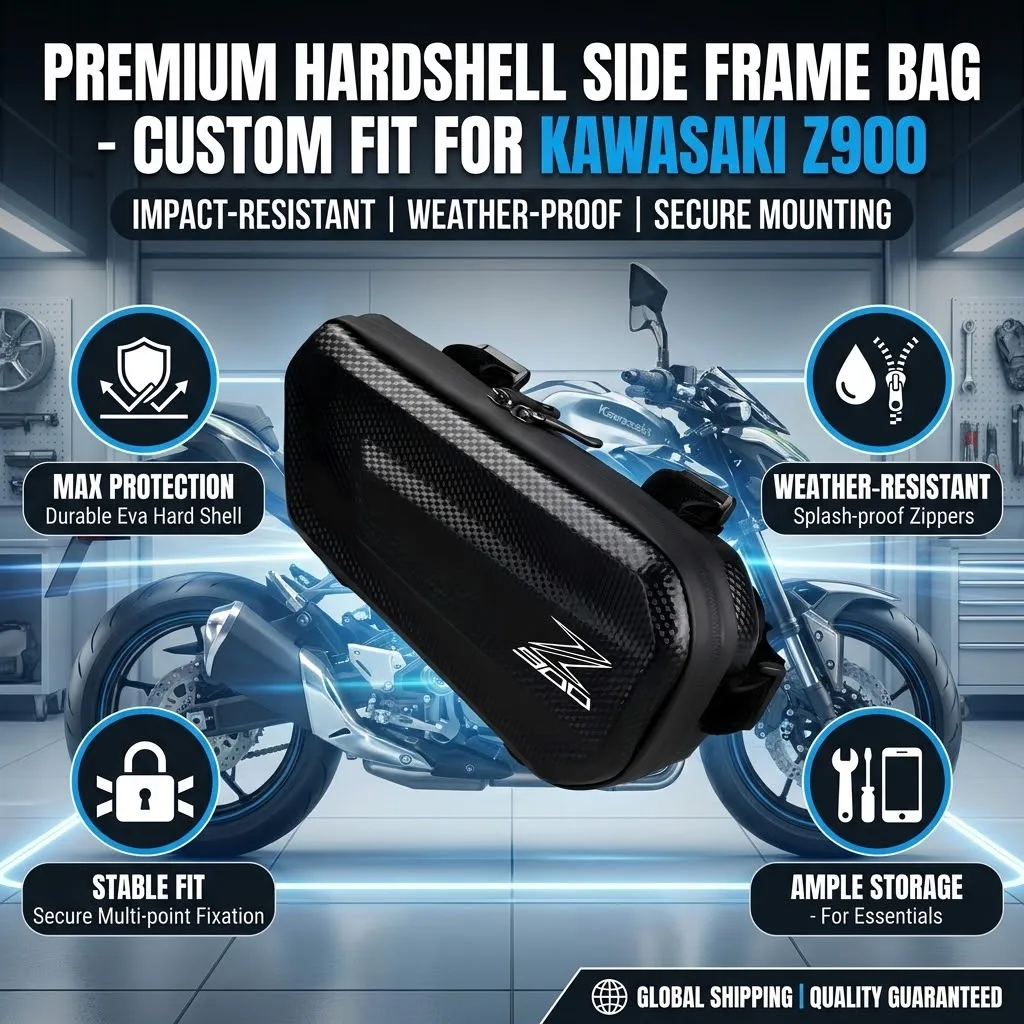 Easy To Clean Large Capacity EVA Motorcycle Saddle Bag Tool Bag With LOGO For KAWASAKI Z750 Z800 Z9000 Z1000 2013 2014 2015
