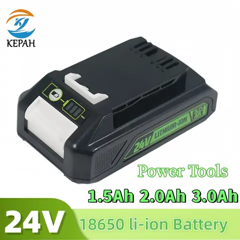 For Greenworks 24V Li-ion Battery 1.5/2.0/3.0Ah MO24B410 29842 29322 for Lawn Mower Trimmer Blower Replacement Power Tools