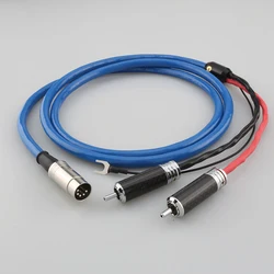 A10 OFC posrebrzany z osłoną 5DIN męski na RCA U spade plug Audio Phono Tonearm kabel z przewód uziemienia, do kabla Naim