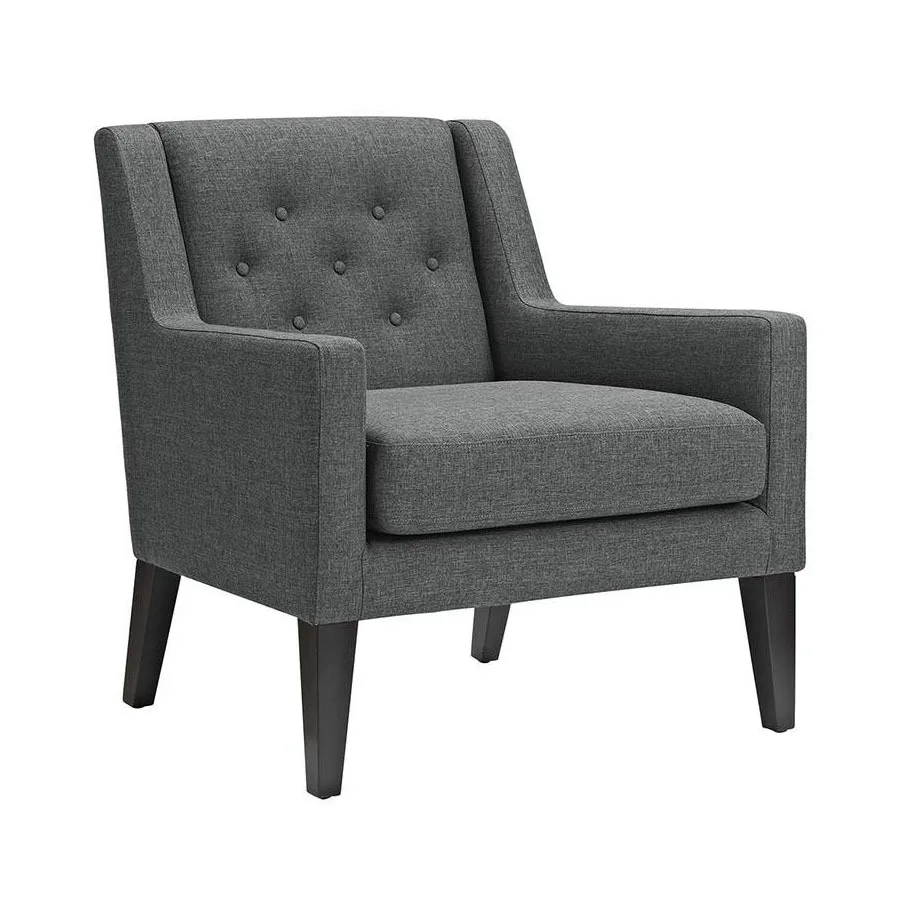 Wind fabric soft bag backrest leisure chair, western restaurant coffee shop chair, square armrest seat cushion leisure chair