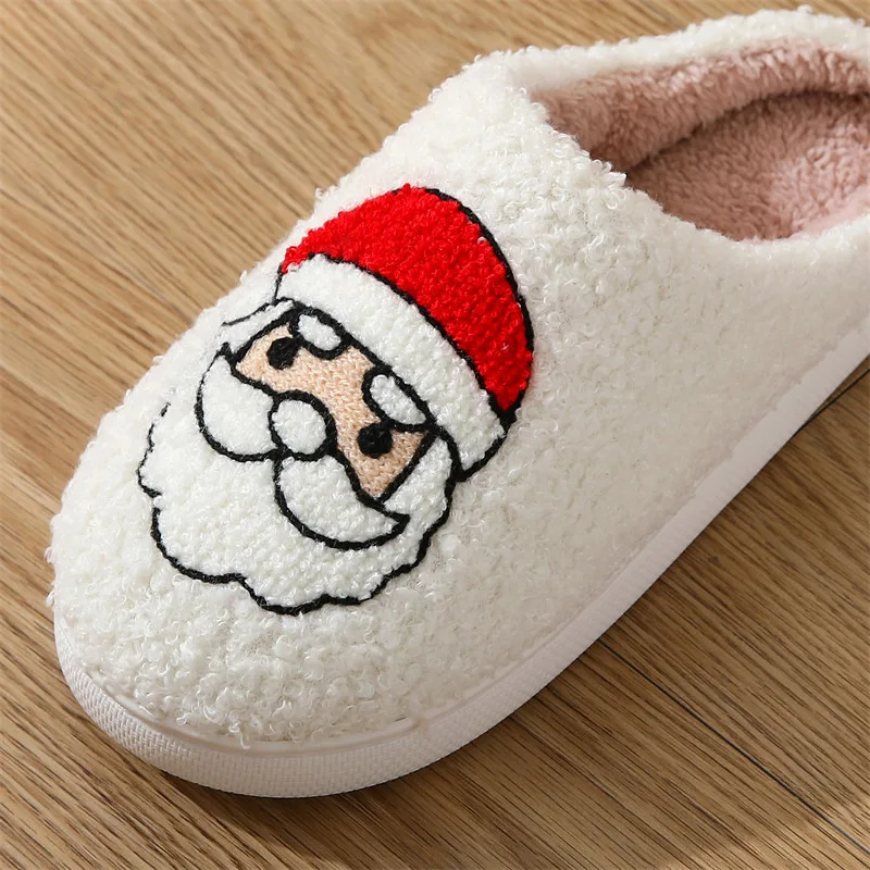 Cute Christmas Holiday Santa Bear Winter Warm Slippers Children Size Fuzzy Slippers Children Boys Girls Soft Plush Slippers - Image 5