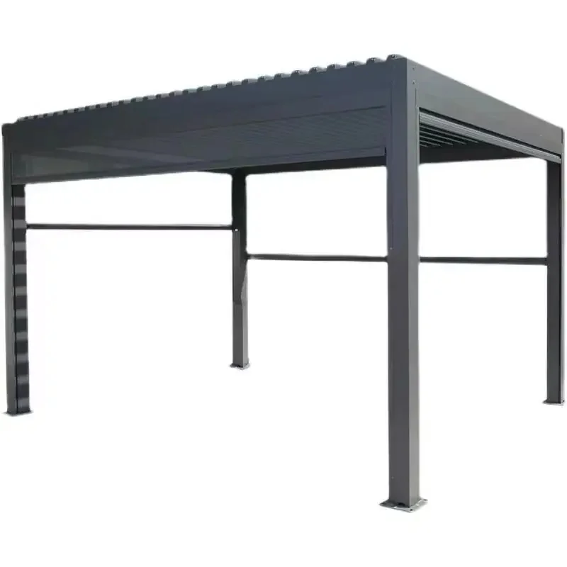 Aluminum Alloy Pergola Powder Coated Customizable Color Bioclimatic Design LED Lighting 5-Year Guarantee LED Display