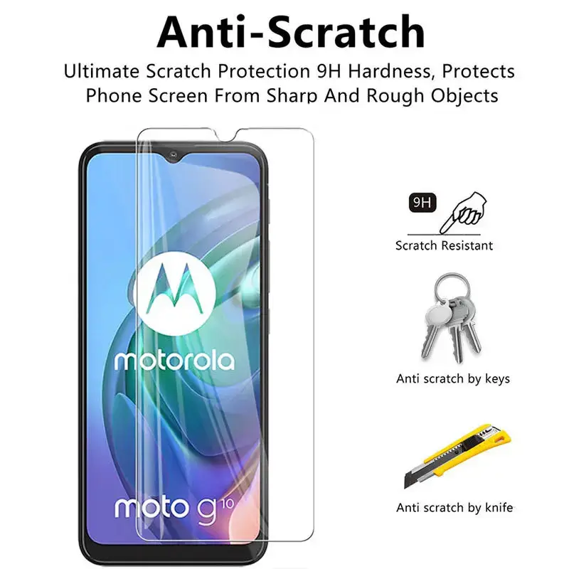 4PCS Tempered Glass For Motorola Z4 One macro E 2020 E22s E7 E7i power E7plus Screen Protector For Moto Glass Front Film