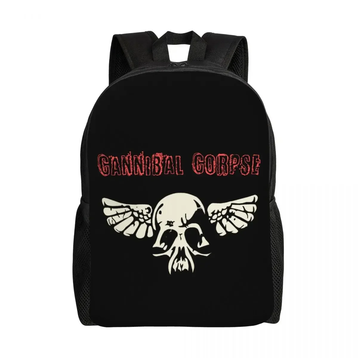 

Custom Death Metal Skull Cannibal Corpse Backpacks School College Travel Bags Women Men Bookbag Fits 15 Inch Laptop