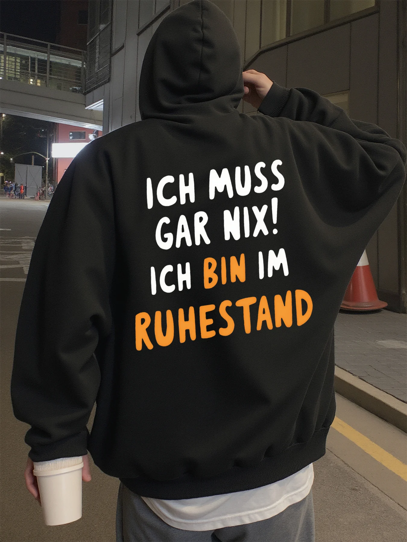 

Толстовка с капюшоном для мужчин, уличная одежда, графика немецкого слогана, подарок на пенсию, мужские толстовки, носимые весной, осенью и зимой, толстовка