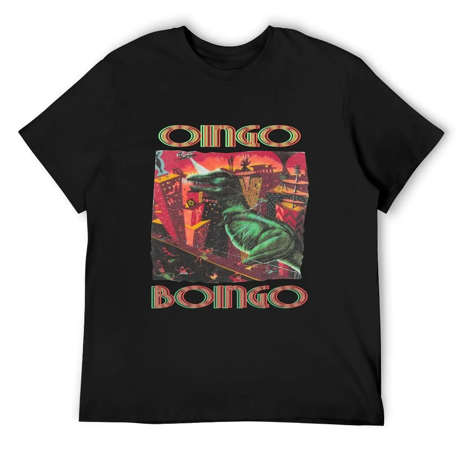 Oingo Boingo - Retro Vintage Grunge look with Danny Elfman 1980s wave band - Dinosaur Ride T-Shirt