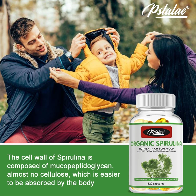 Spirulina - Supports Cardiovascular Health, Eye and Brain Health, and Is A Fortified Antioxidant