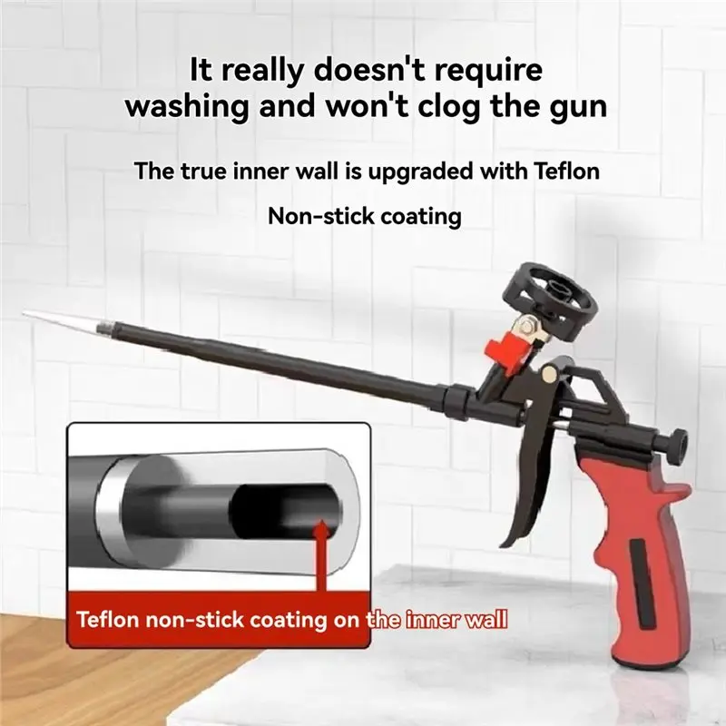 BAAJ-Ideal para calafetagem, vedação de enchimento-pistola de espuma sem limpeza-pistola de pulverização de espuma expansível profissional-corpo de metal resistente