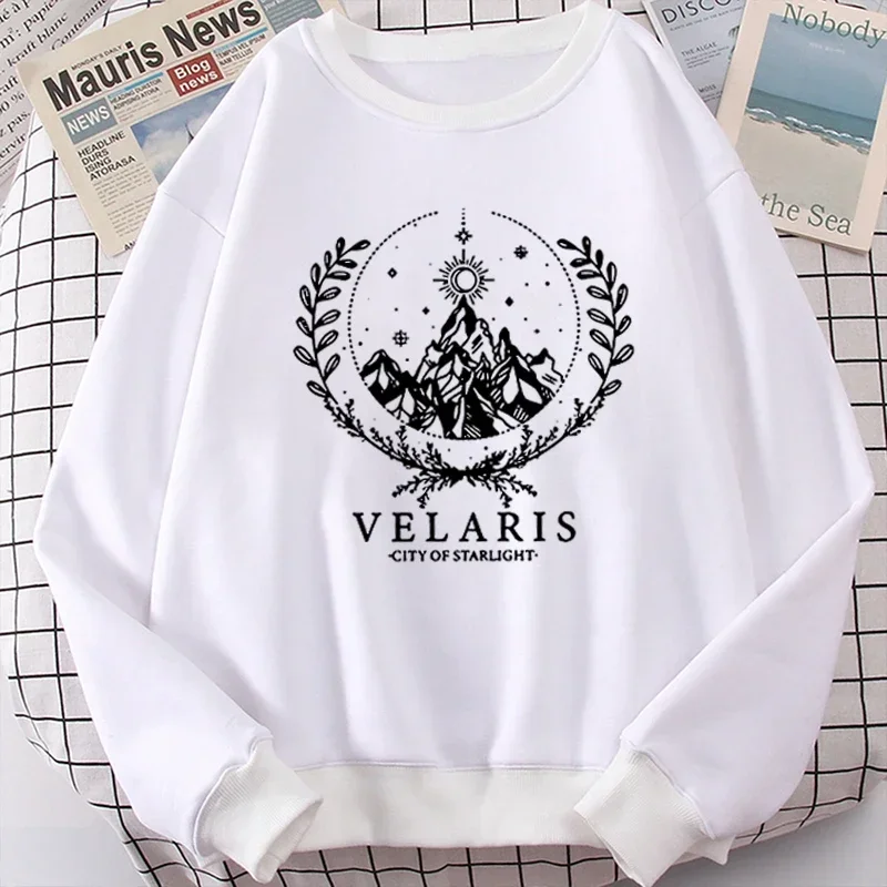 Velaris City of Starlight Printed Sweatshirt Women The Night Court Graphic Sweatshirts Acotar SJM City of Starlight Hoodie Sweat