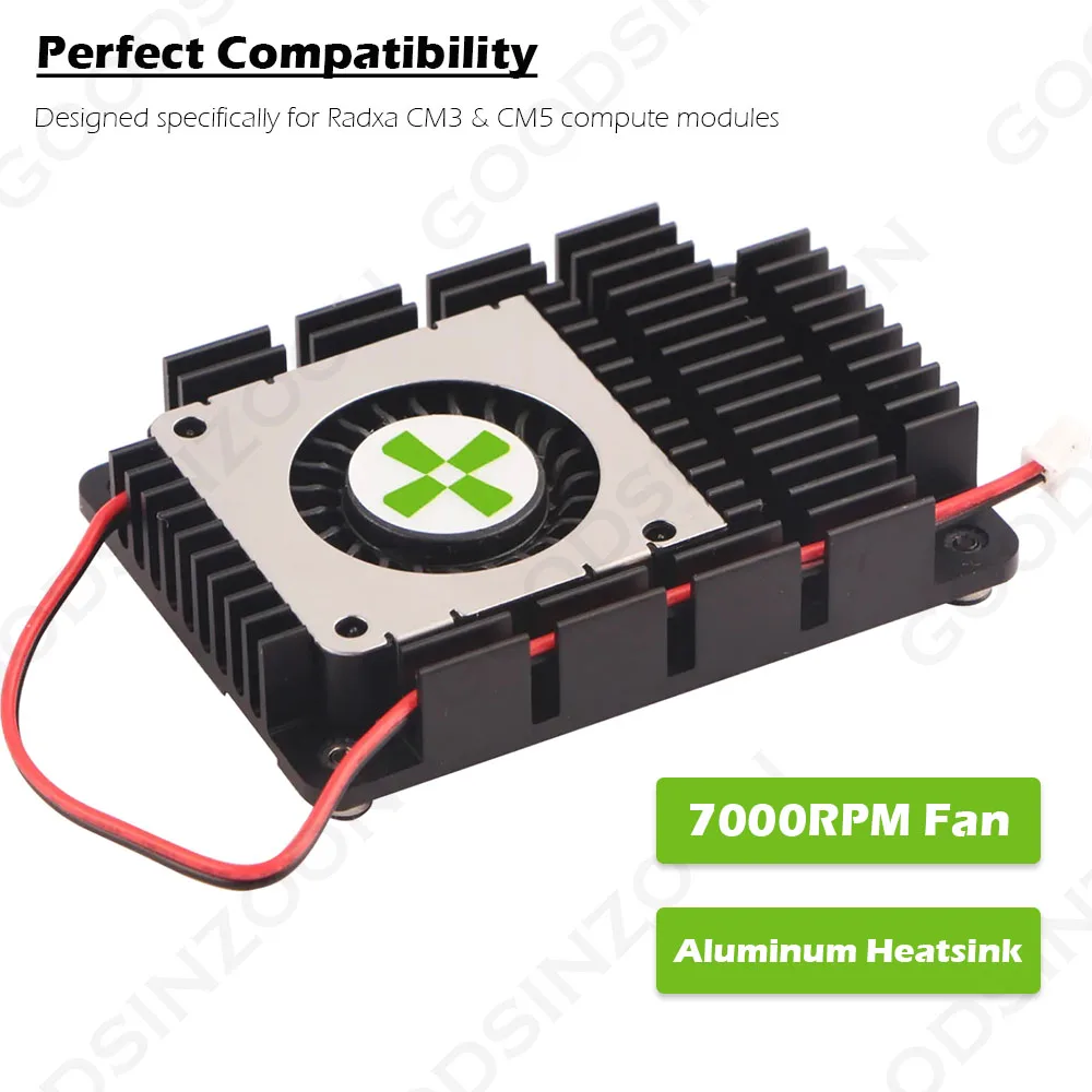 Active Cooling Fan & Heatsink Kit for Radxa CM3/CM5 - Ultra-Quiet 5V Cooler with Thermal Paste