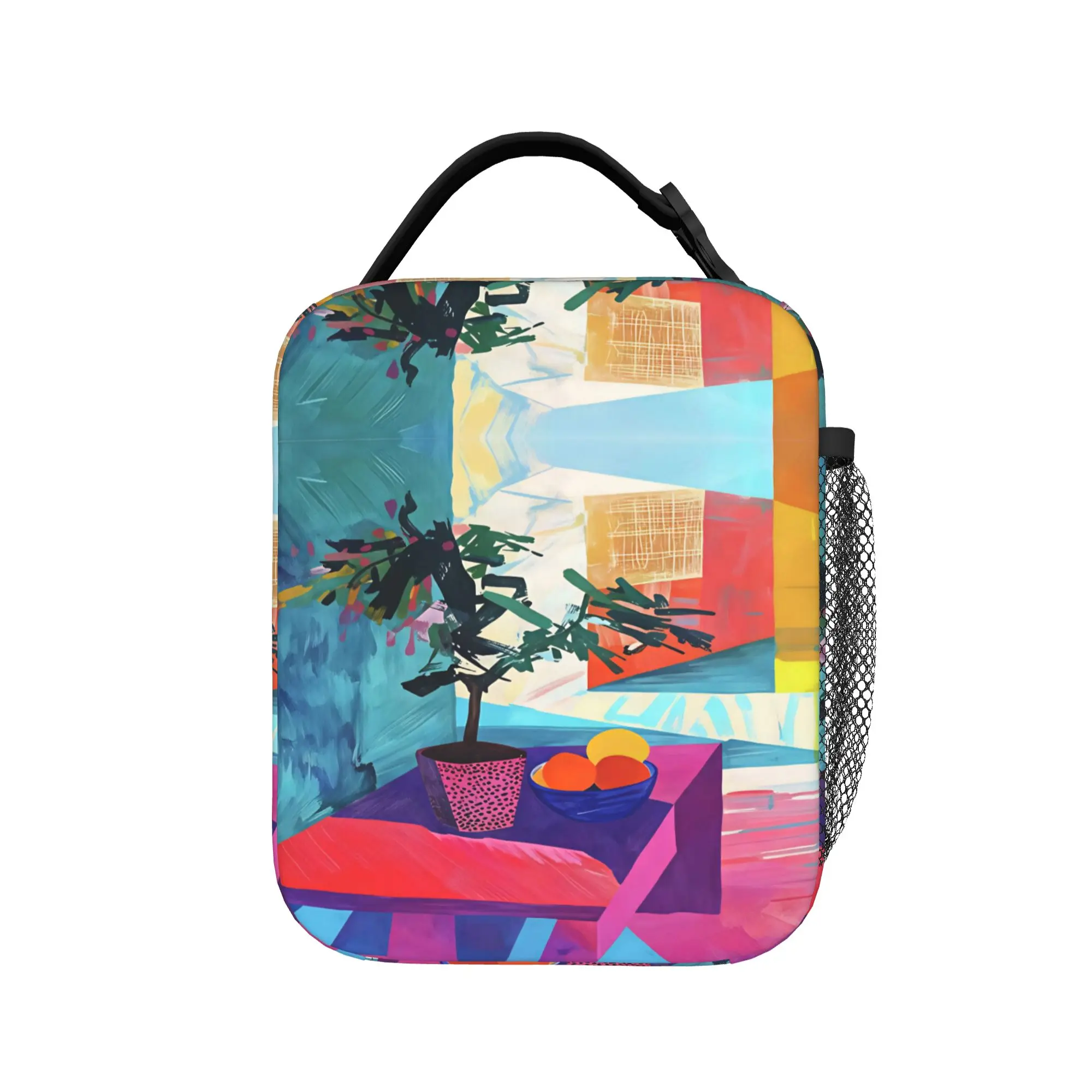 David hockney art Poster Lunch Bag  Casual Lunch Box For Girls Travel Portable Cooler Bag Waterproof Print Thermal Tote Handbags