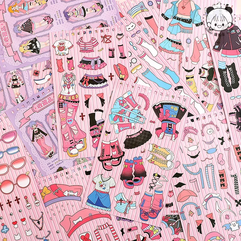 Cartoon Girls Decorative Decal Fun DIY Hand account Sticker for Diary Planner Scrapbook School Supply Stationery Stickers